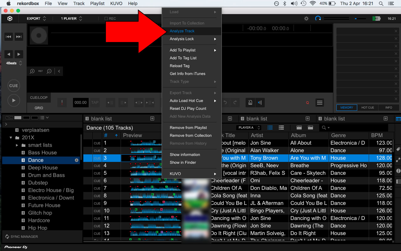 How to import & analyze music in Rekordbox DeeJay Plaza