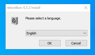 Rekordbox installation language